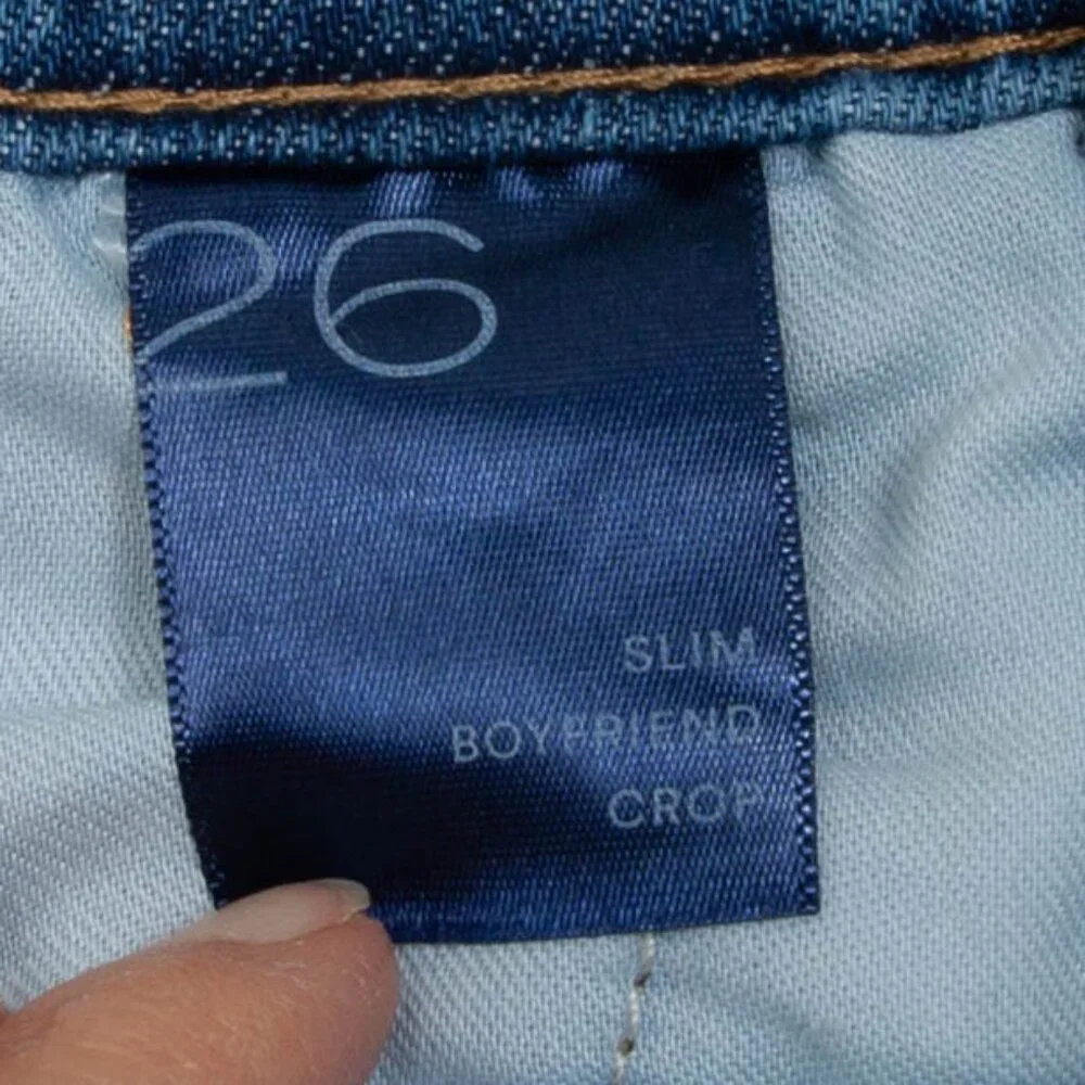 Anthropologie Pilcro‎ Slim Boyfriend Crop Denim Jeans Bohemian Preppy Womens 26